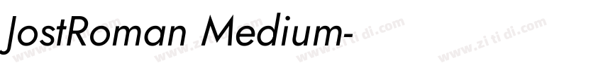 JostRoman Medium字体转换